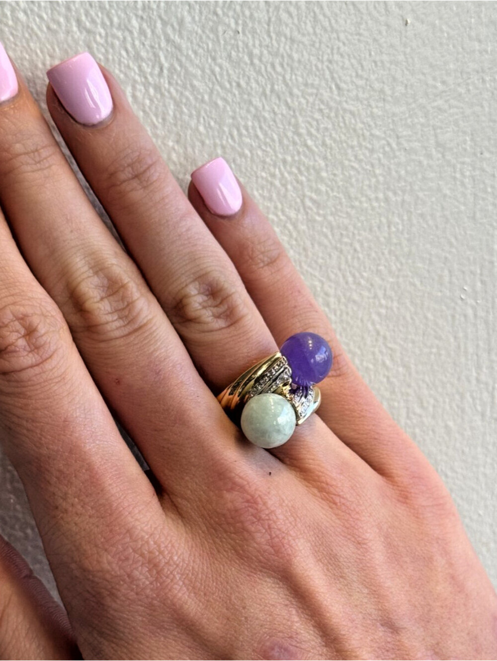 14K YELLOW GOLD MULTI STONE RING